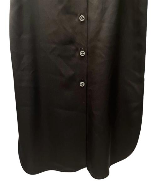 CHANEL（シャネル）CHANEL (シャネル) ココマークボタンシルクワンピース ブラック サイズ:34の古着・服飾アイテム