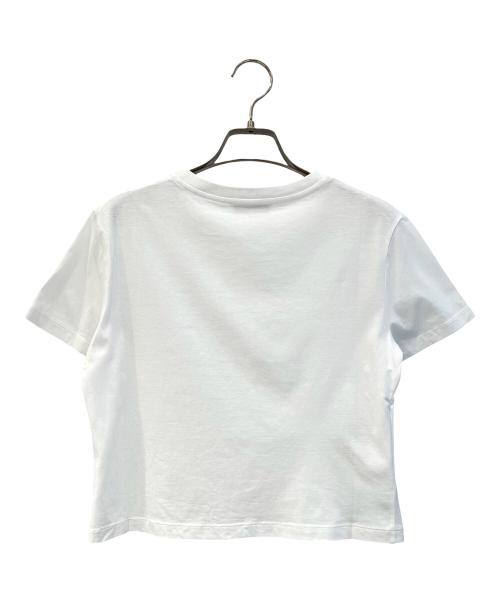MIU MIU（ミュウミュウ）MIU MIU (ミュウミュウ) ロゴ クロップド Tシャツ ホワイト サイズ:ＸＳの古着・服飾アイテム