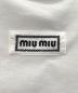 中古・古着 MIU MIU (ミュウミュウ) ロゴ クロップド Tシャツ ホワイト サイズ:ＸＳ：40000円