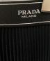 中古・古着 PRADA (プラダ) リブロゴ プリーツスカート ブラック サイズ:36：45000円