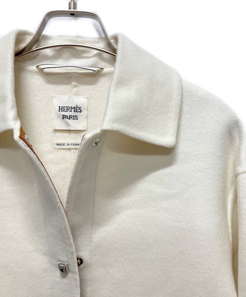 HERMES（エルメス）HERMES (エルメス) メドールショートコート ホワイト サイズ:36（JPサイズ：７） 未使用品の古着・服飾アイテム