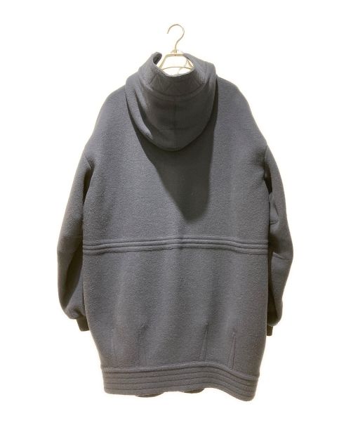 GIORGIO ARMANI（ジョルジオアルマーニ）GIORGIO ARMANI (ジョルジョアルマーニ) フーデットカシミアメルトンコート ブルー サイズ:Lの古着・服飾アイテム
