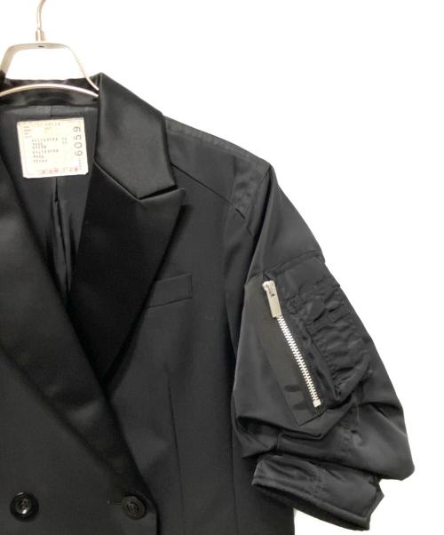sacai（サカイ）sacai (サカイ) Nylon Twill Mix Jacket ブラック サイズ:1の古着・服飾アイテム