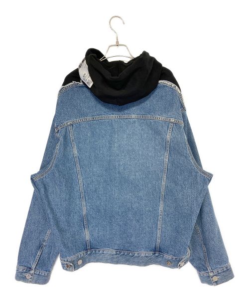VETEMENTS（ヴェトモン）VETEMENTS (ヴェトモン) Artisanal Hooded Denim Jacket インディゴ サイズ:Sの古着・服飾アイテム