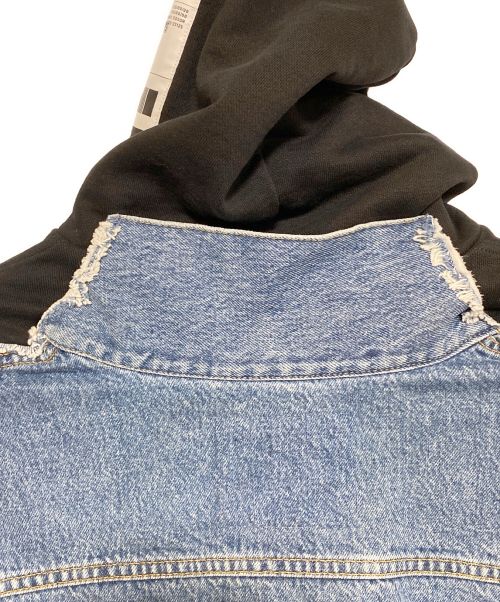 VETEMENTS（ヴェトモン）VETEMENTS (ヴェトモン) Artisanal Hooded Denim Jacket インディゴ サイズ:Sの古着・服飾アイテム