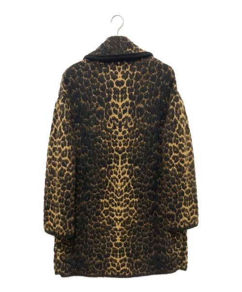 Saint Laurent Paris（サンローランパリ）Saint Laurent Paris (サンローランパリ) レオパードニットコート ブラウン サイズ:XSの古着・服飾アイテム