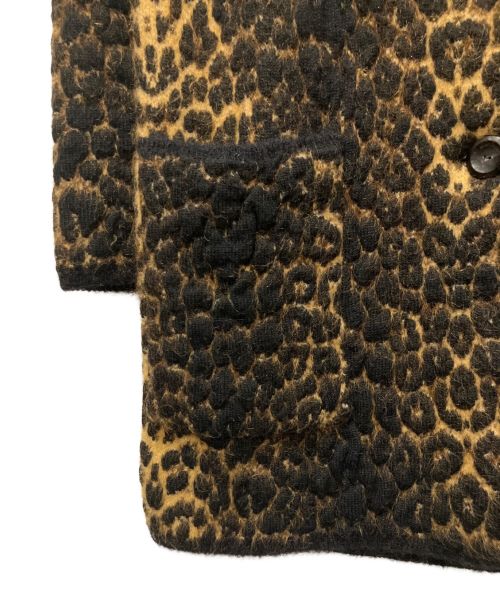 Saint Laurent Paris（サンローランパリ）Saint Laurent Paris (サンローランパリ) レオパードニットコート ブラウン サイズ:XSの古着・服飾アイテム