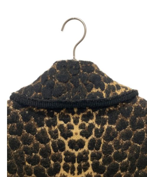 Saint Laurent Paris（サンローランパリ）Saint Laurent Paris (サンローランパリ) レオパードニットコート ブラウン サイズ:XSの古着・服飾アイテム
