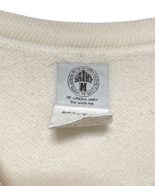 SAINT MICHAEL（セントマイケル）SAINT MICHAEL (セントマイケル) SWEAT SHIRT アイボリー サイズ:Mの古着・服飾アイテム