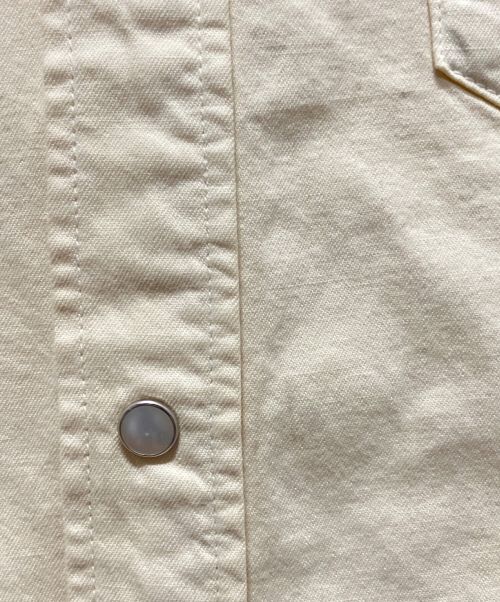 CELINE（セリーヌ）CELINE (セリーヌ) デニム切替ウエスタンシャツ アイボリー×インディゴ サイズ:XSの古着・服飾アイテム