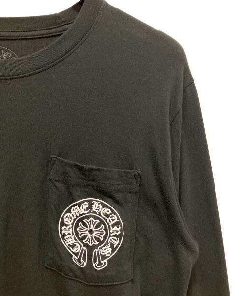 CHROME HEARTS（クロムハーツ）CHROME HEARTS (クロムハーツ) マイアミホースシュープリントロングスリーブカットソー ブラック サイズ:Mの古着・服飾アイテム