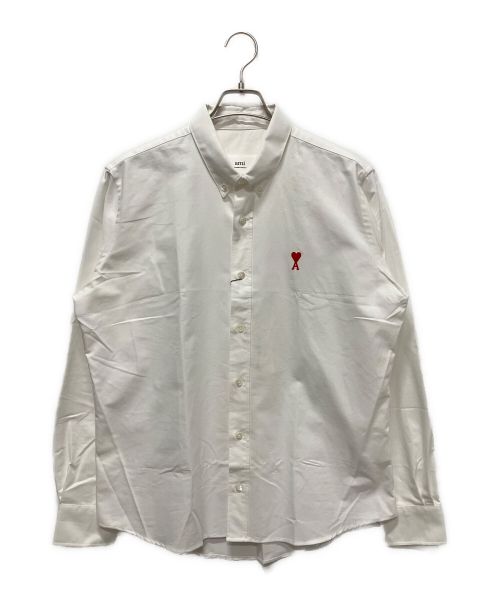 AMI Alexandre Mattiussi（アミアレクサンドルマテュッシ）AMI Alexandre Mattiussi (アミ アレクサンドル マテュッシ) AMI DE COEUR ボタンダウン シャツ ホワイト サイズ:40 未使用品の古着・服飾アイテム