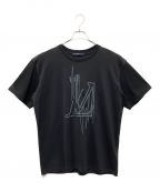 LOUIS VUITTONルイ ヴィトン）の古着「LVフリークエンシーグラフィック エンブロイ 半袖Tシャツ」｜ブラック