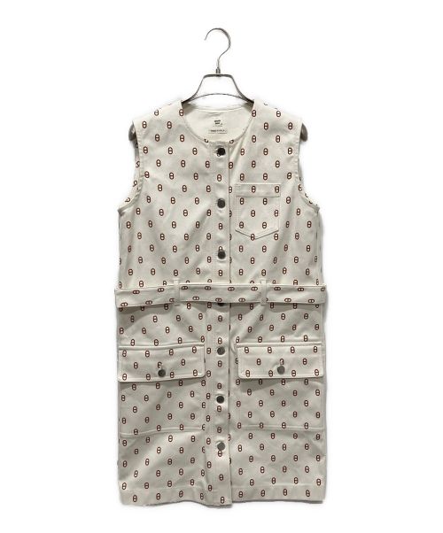 HERMES（エルメス）HERMES (エルメス) シェーヌダンクル総柄ワンピース アイボリー サイズ:36 未使用品の古着・服飾アイテム