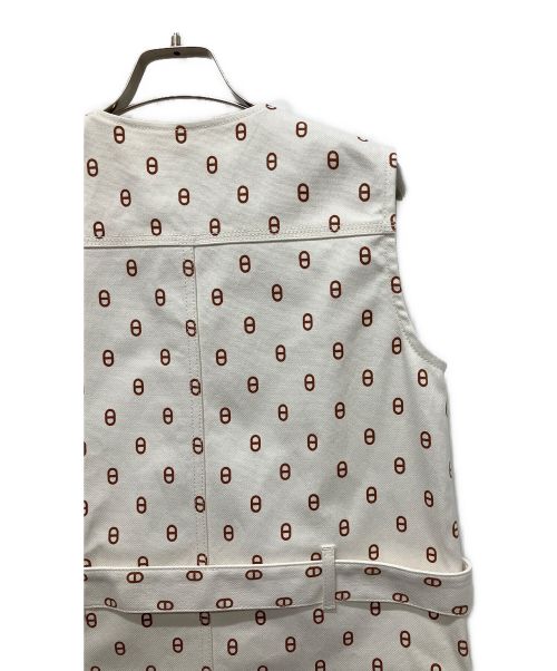 HERMES（エルメス）HERMES (エルメス) シェーヌダンクル総柄ワンピース アイボリー サイズ:36 未使用品の古着・服飾アイテム