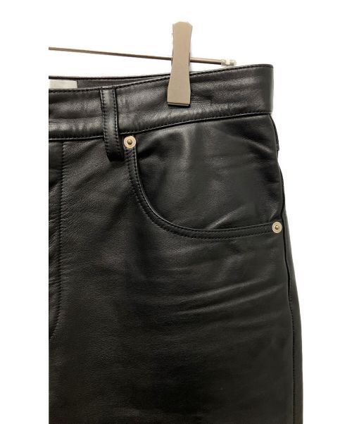 LOEWE（ロエベ）LOEWE (ロエベ) レザーパンツ ブラック サイズ:46の古着・服飾アイテム