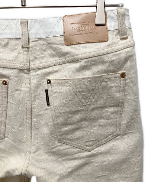LOUIS VUITTON（ルイ ヴィトン）LOUIS VUITTON (ルイ ヴィトン) モノグラムデニムパンツ ホワイト サイズ:36の古着・服飾アイテム