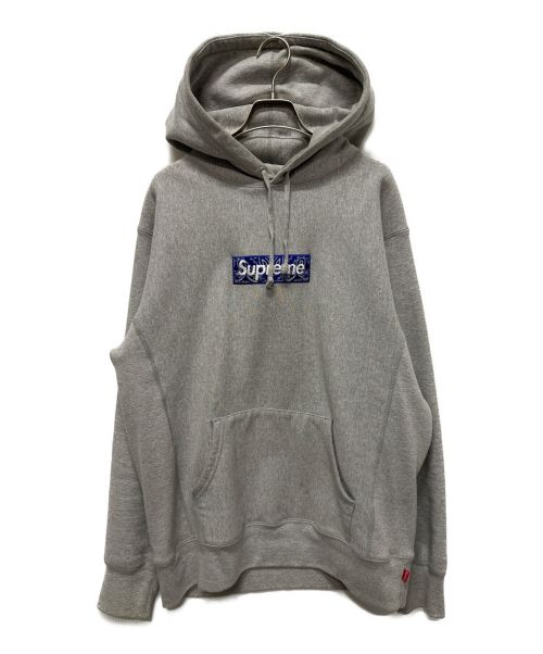 SUPREME（シュプリーム）SUPREME (シュプリーム) Bandana Box Logo Hooded Sweatshirt グレー サイズ:Lの古着・服飾アイテム