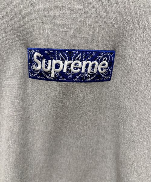 SUPREME（シュプリーム）SUPREME (シュプリーム) Bandana Box Logo Hooded Sweatshirt グレー サイズ:Lの古着・服飾アイテム