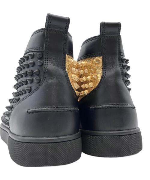 Christian Louboutin（クリスチャン・ルブタン）Christian Louboutin (クリスチャン・ルブタン) LOUIS SPIKESスニーカー ブラック×ゴールド サイズ:41の古着・服飾アイテム
