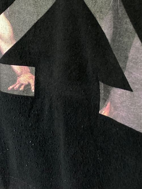 OFFWHITE（オフホワイト）OFFWHITE (オフホワイト) CARAVAG ARROW DOUBLE TEE HOOD ブラック サイズ:XSの古着・服飾アイテム