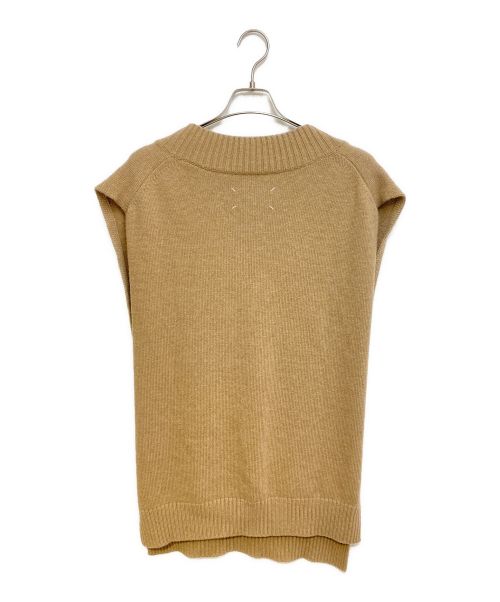 Maison Margiela（メゾンマルジェラ）Maison Margiela (メゾンマルジェラ) 22SS サイドオープンVネックニットベスト カーキ サイズ:Lの古着・服飾アイテム