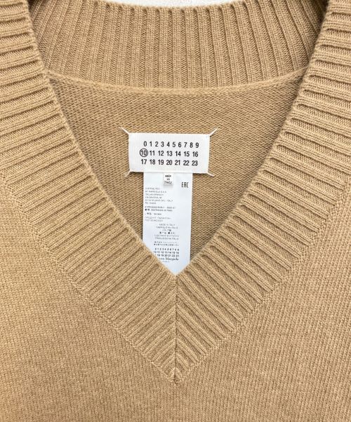 Maison Margiela（メゾンマルジェラ）Maison Margiela (メゾンマルジェラ) 22SS サイドオープンVネックニットベスト カーキ サイズ:Lの古着・服飾アイテム