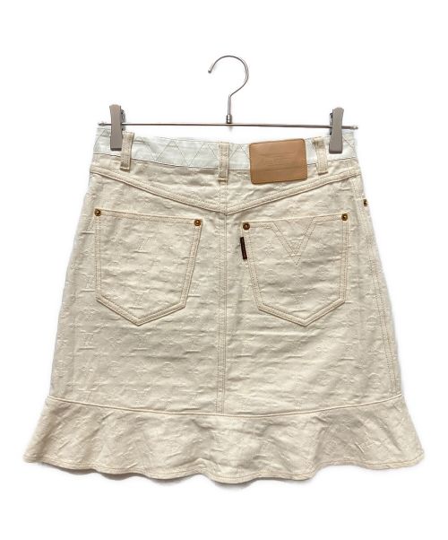 LOUIS VUITTON（ルイ ヴィトン）LOUIS VUITTON (ルイ ヴィトン) デニムショートスカート アイボリー サイズ:36の古着・服飾アイテム