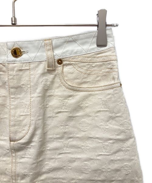 LOUIS VUITTON（ルイ ヴィトン）LOUIS VUITTON (ルイ ヴィトン) デニムショートスカート アイボリー サイズ:36の古着・服飾アイテム