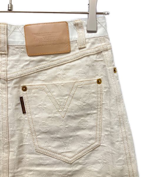 LOUIS VUITTON（ルイ ヴィトン）LOUIS VUITTON (ルイ ヴィトン) デニムショートスカート アイボリー サイズ:36の古着・服飾アイテム