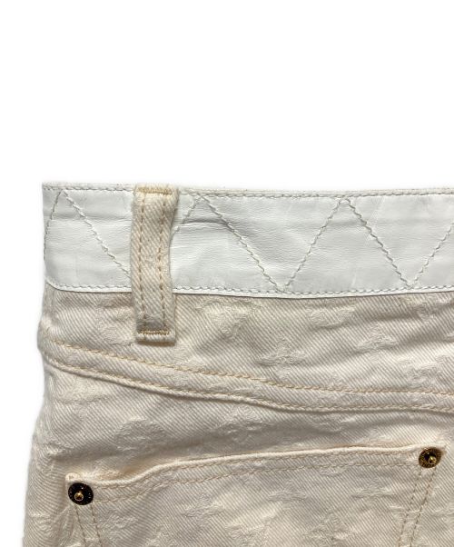 LOUIS VUITTON（ルイ ヴィトン）LOUIS VUITTON (ルイ ヴィトン) デニムショートスカート アイボリー サイズ:36の古着・服飾アイテム