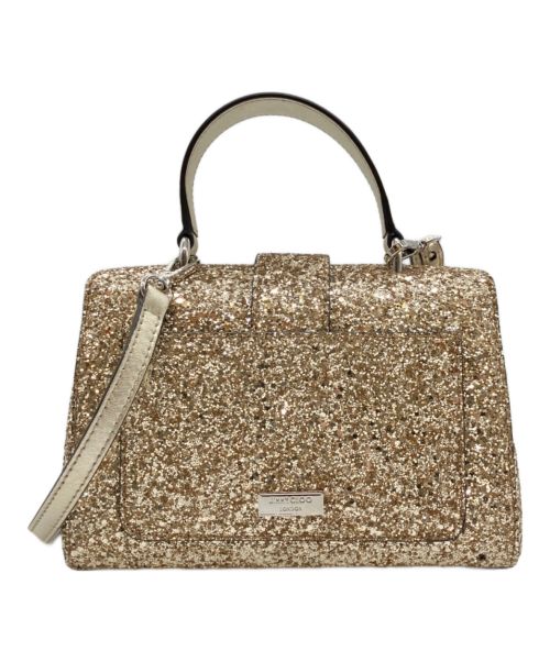 JIMMY CHOO（ジミーチュウ）JIMMY CHOO (ジミーチュウ) グリッターショルダーバッグ シャンパンゴールドの古着・服飾アイテム