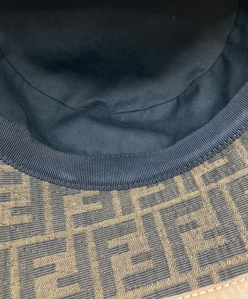 FENDI（フェンディ）FENDI (フェンディ) FFジャカードファブリック バケットハット ブラウン サイズ:Mの古着・服飾アイテム