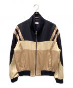 Saint Laurent Parisサンローランパリ）の古着「シルクテディジャケットブルゾン」｜ネイビー×ゴールド
