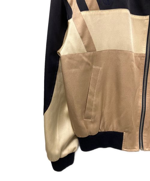 Saint Laurent Paris（サンローランパリ）Saint Laurent Paris (サンローランパリ) シルクテディジャケットブルゾン ネイビー×ゴールド サイズ:50の古着・服飾アイテム