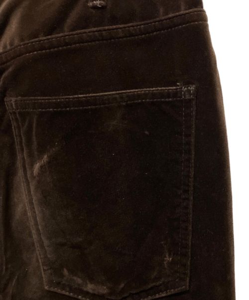 CELINE（セリーヌ）CELINE (セリーヌ) トリオンフ フレア ベルベッドパンツ ブラウン サイズ:29の古着・服飾アイテム