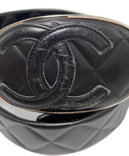 CHANEL（シャネル）CHANEL (シャネル) マトラッセ ココマークベルト ブラック サイズ:80/32の古着・服飾アイテム