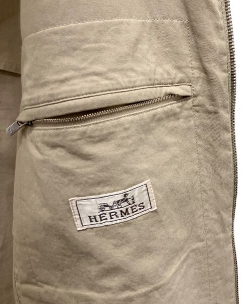 HERMES（エルメス）HERMES (エルメス) ペーパーコットンスイングトップ ベージュ サイズ:52の古着・服飾アイテム