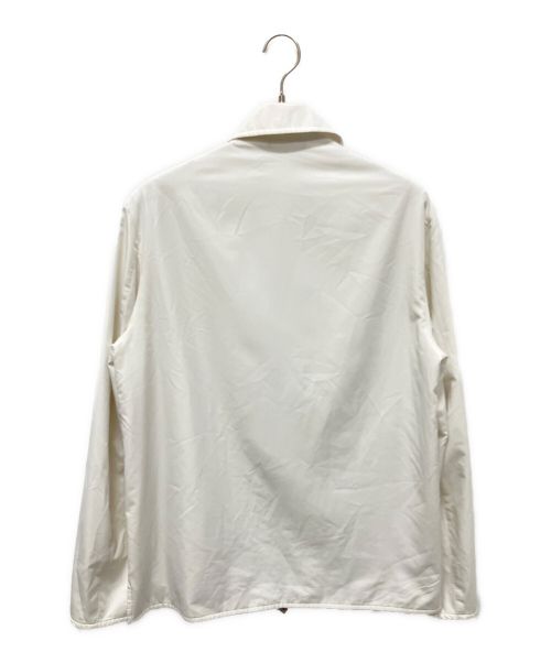 HERMES（エルメス）HERMES (エルメス) パイピングステンカラージャケット ホワイト サイズ:50の古着・服飾アイテム