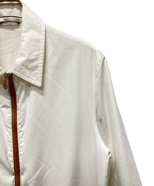 HERMES（エルメス）HERMES (エルメス) パイピングステンカラージャケット ホワイト サイズ:50の古着・服飾アイテム