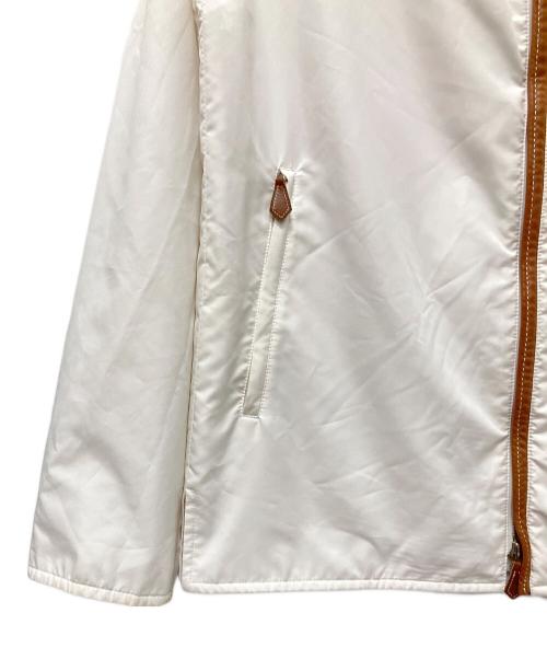HERMES（エルメス）HERMES (エルメス) パイピングステンカラージャケット ホワイト サイズ:50の古着・服飾アイテム
