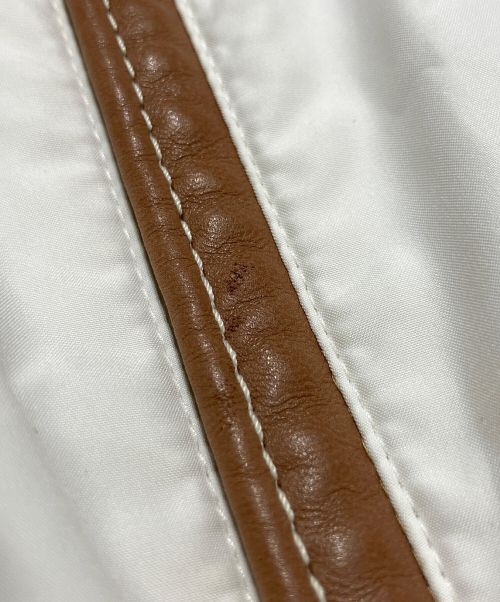 HERMES（エルメス）HERMES (エルメス) パイピングステンカラージャケット ホワイト サイズ:50の古着・服飾アイテム