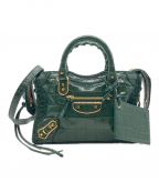 BALENCIAGAバレンシアガ）の古着「クラシックナノシティ クロコ型押ショルダーバッグ」｜グリーン