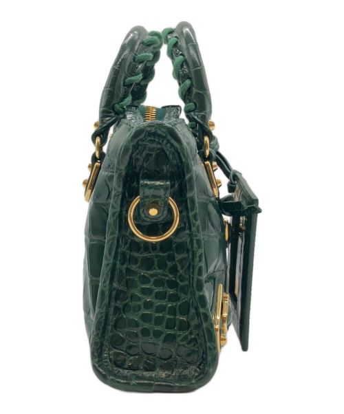 BALENCIAGA（バレンシアガ）BALENCIAGA (バレンシアガ) クラシックナノシティ クロコ型押ショルダーバッグ グリーン サイズ:ナノの古着・服飾アイテム