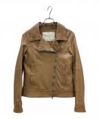 MUSHERマーシャー）の古着「ライダースジャケット」｜ベージュ