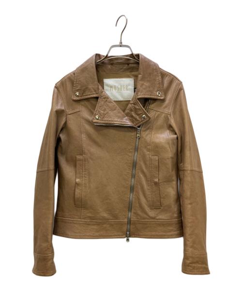 MUSHER（マーシャー）MUSHER (マーシャー) ライダースジャケット ベージュ サイズ:4の古着・服飾アイテム