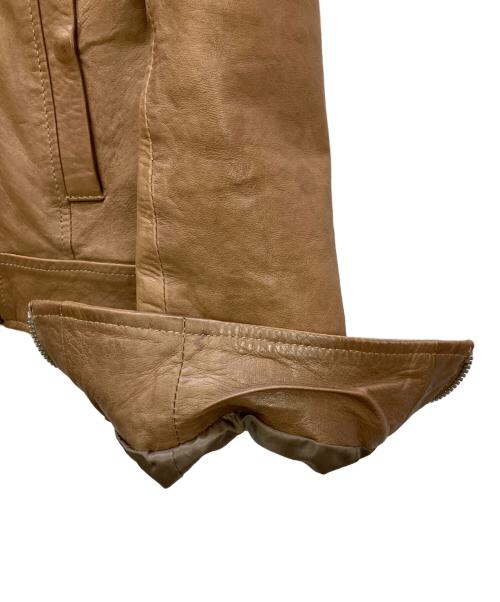 MUSHER（マーシャー）MUSHER (マーシャー) ライダースジャケット ベージュ サイズ:4の古着・服飾アイテム