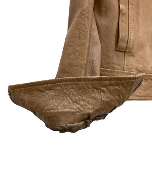 MUSHER（マーシャー）MUSHER (マーシャー) ライダースジャケット ベージュ サイズ:4の古着・服飾アイテム