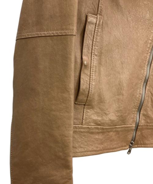 MUSHER（マーシャー）MUSHER (マーシャー) ライダースジャケット ベージュ サイズ:4の古着・服飾アイテム
