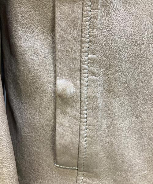 MUSHER（マーシャー）MUSHER (マーシャー) ライダースジャケット ベージュ サイズ:4の古着・服飾アイテム